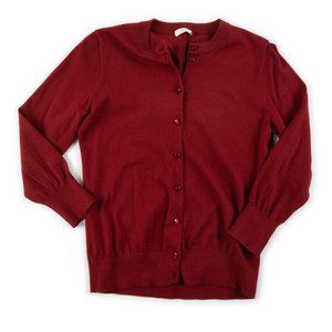 J. Crew The Claire Cardigan dark red cardigan sweater
